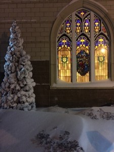 Winter Stained Glass Photo  